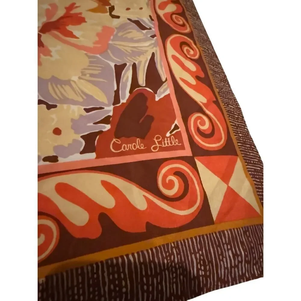 VTG Carol Little 100% Silk Square Scarf – Vintage Designer Print